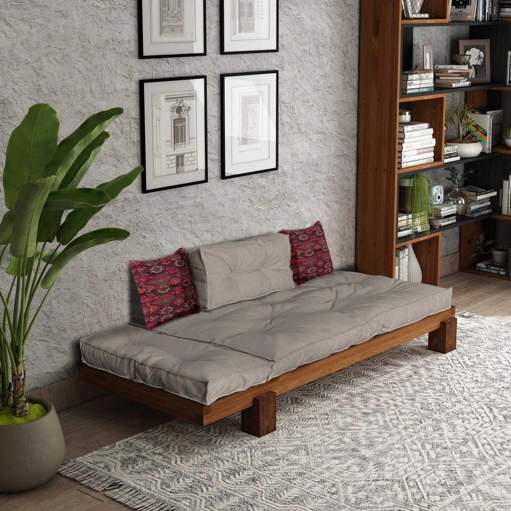Lounger CPT8376-200, boje teak i bež slika 2