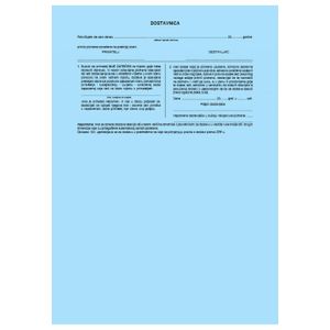 Kuverta s povratnicom plava javni bilježnik 210X12" (6") 0+vrećica M 60 g/m2, kutija 750/1
