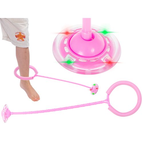 Hula Hoop za noge s LED svjetlima rozi slika 1