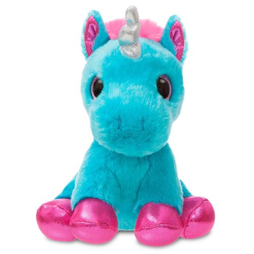 Unicorn turquoise solft plush toy 18cm slika 1