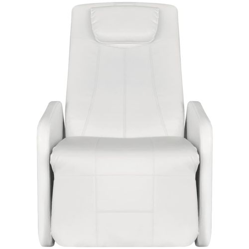 Masažna fotelja od umjetne kože bijela slika 40