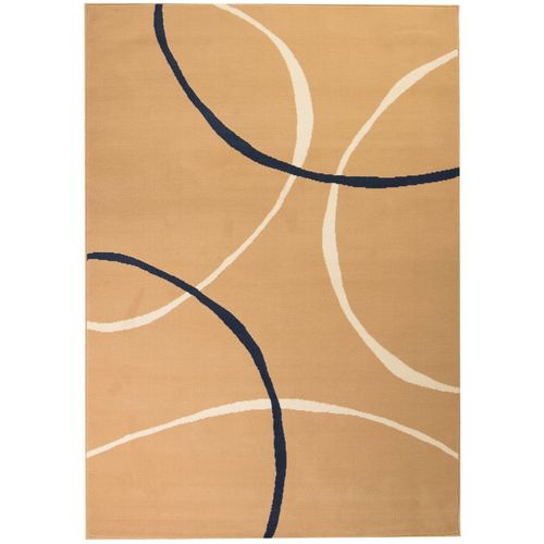 Moderni tepih s uzorkom krugova 160 x 230 cm smeđi slika 26