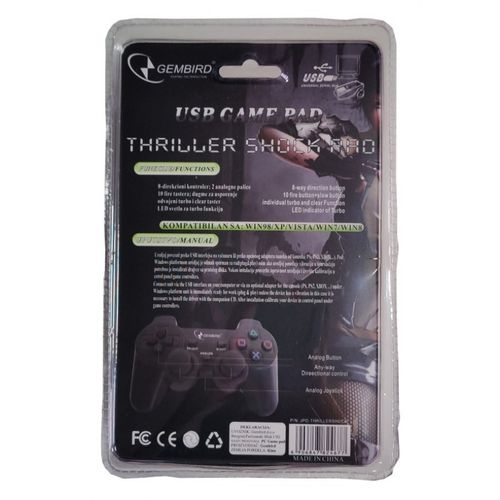 JPD-THRILLERSHOCK-BOX ** Gembird USB 2.0 analog vibration gamepad black(alt. JPD-UDV-01 (343) slika 2