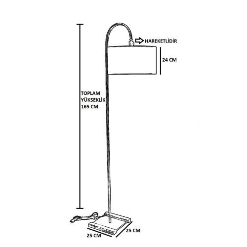 Podni lampa 8584-3 Mink u crno-zlatnoj boji slika 3