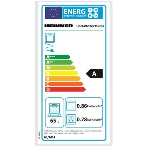 Heinner ugradbena pećnica HBO-V659GCD-GBK slika 6