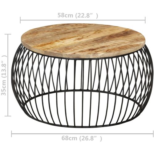 Stolić za kavu Ø 68 cm od grubog drva manga slika 16