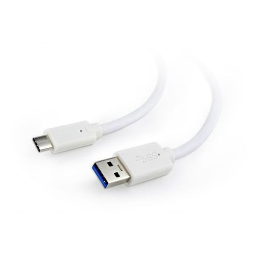 Gembird USB 3.0 AM to Type-C cable (AM CM), 1 m, white slika 1