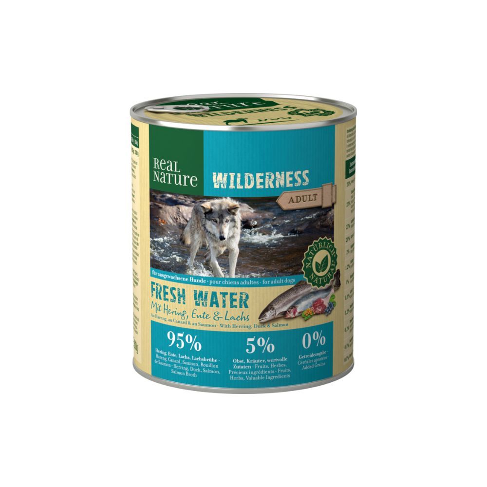Real Nature Wilderness Adult haringa, losos i patka 800 g slika 1