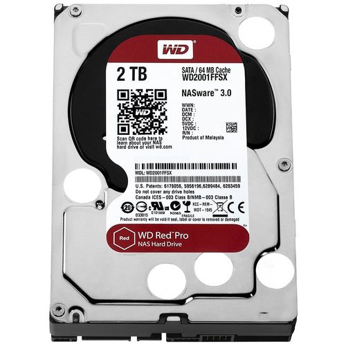 HDD Desktop WD Red Pro (3.5'', 2TB, 64MB, 7200 RPM, SATA 6 Gb/s) slika 1