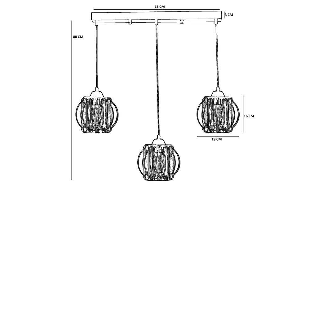 Opviq Luster 102, crni slika 4