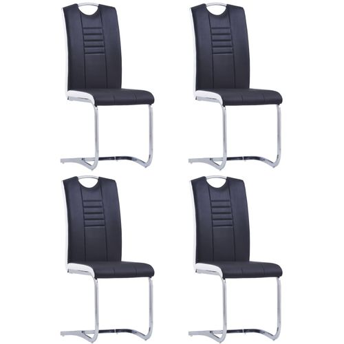 Konzolne blagovaonske stolice od umjetne kože 4 kom crne slika 23