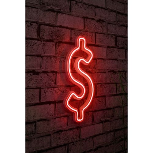 Wallity Ukrasna plastična LED rasvjeta, Dollar Sign - Red slika 10