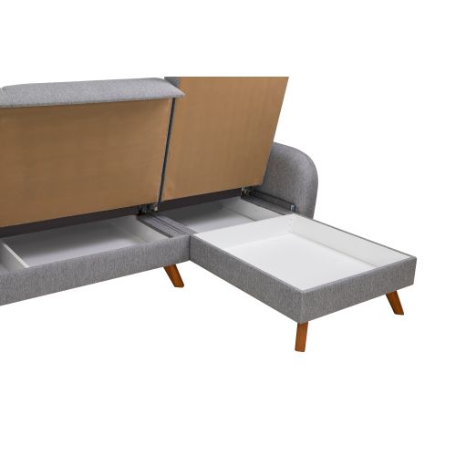 Ugaona sofa na razvlačenje Atelier Del Sofa Hera 2 - Siva slika 13