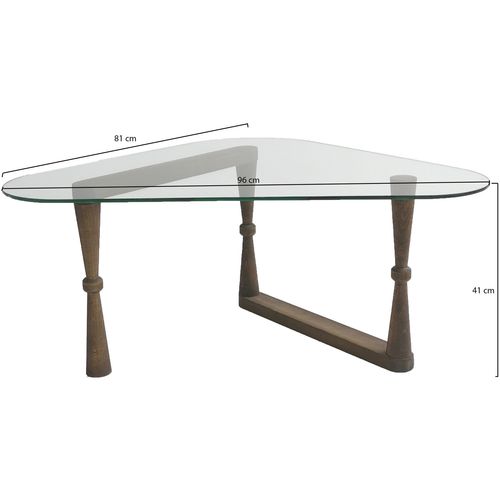 Cam Orta Sehpa S303 Walnut Coffee Table slika 9