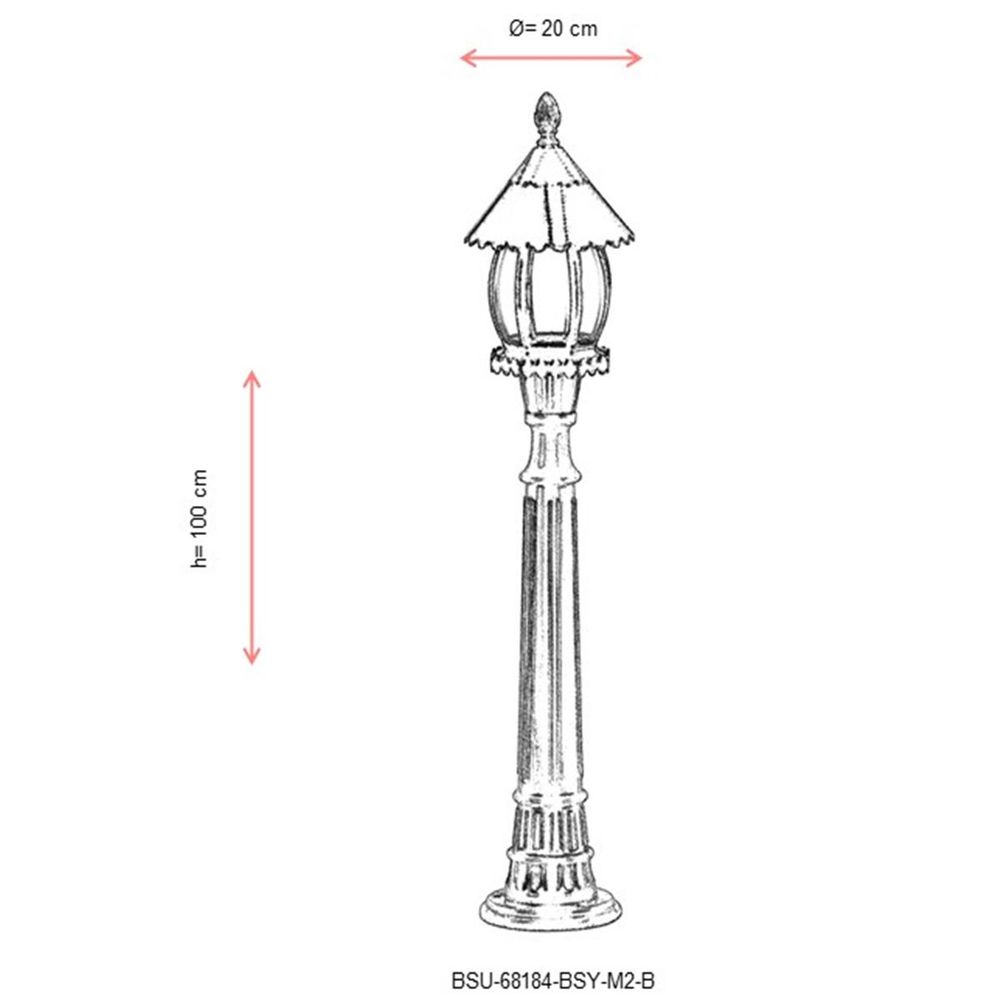 BSU-68184-BSY-M2-B Crna Spoljašnja Podna Lampa slika 3