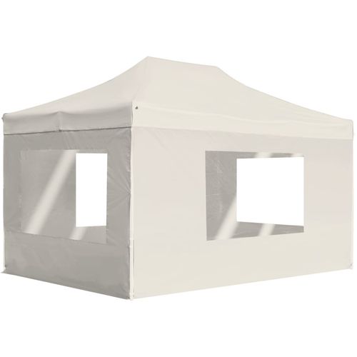 Profesionalni sklopivi šator za zabave 4,5 x 3 m krem slika 10