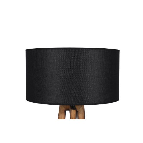 Maçka Yanık Ahşap Lambader Silindir Hasır Siyah Abajurlu Brown
Black Floor Lamp slika 8