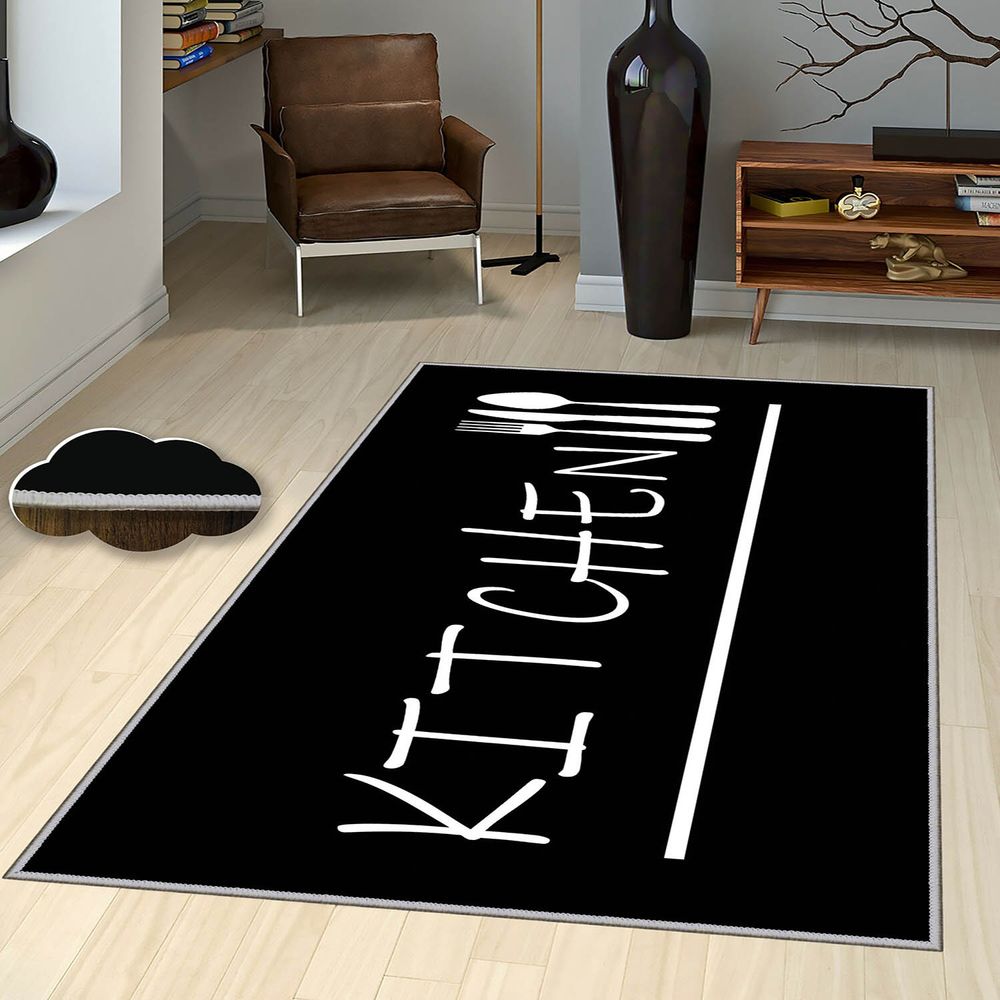 Tanki višebojni tepih sa digitalnim printom KITCHEN (80 x 120 cm) EEXFAB869 slika 1