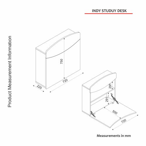 Woody Fashion Radni stol, hrast, Indy - Oak slika 8