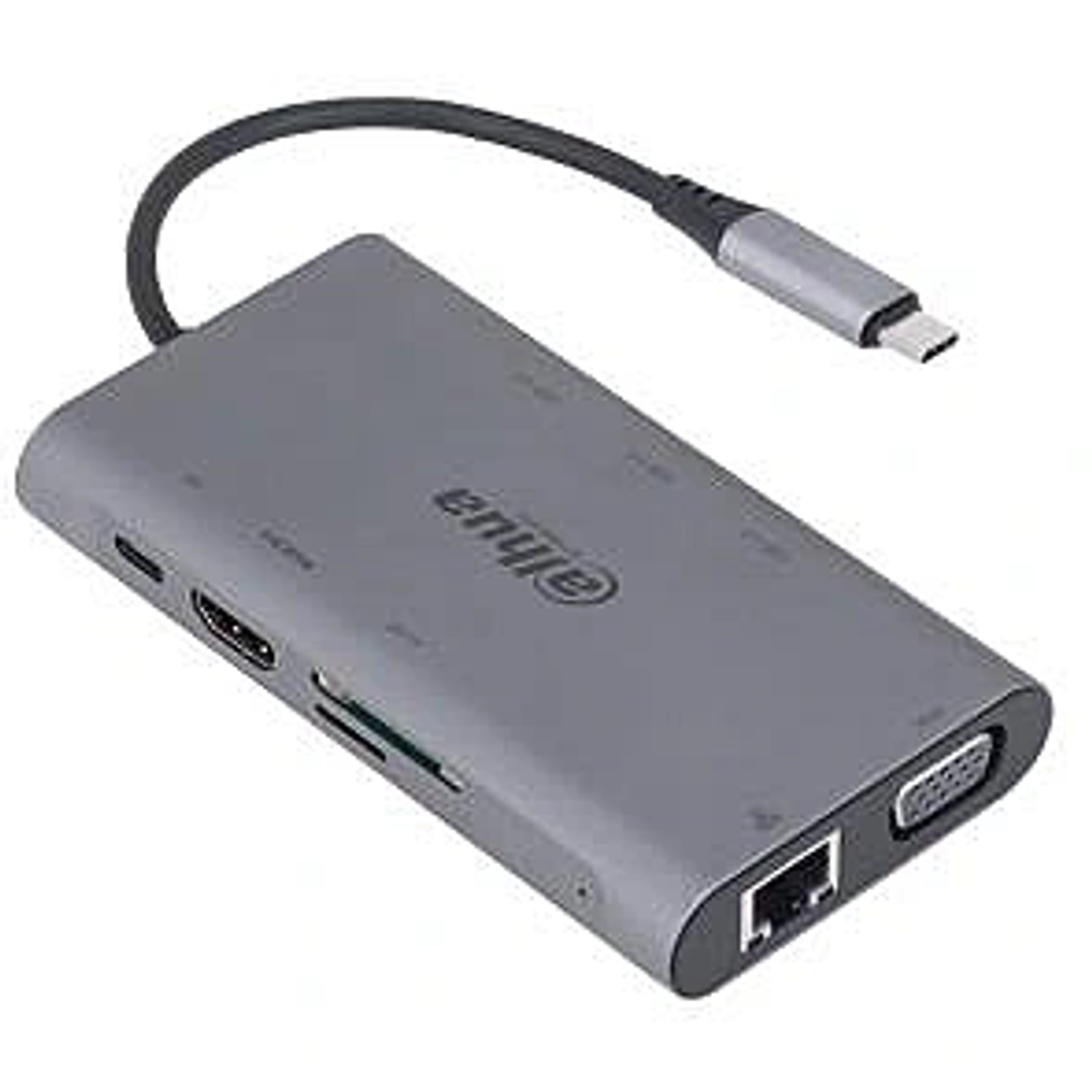 Dahua MultiDock DH-TC39 9in1 USB 3.1 Type-C to USB 3.0+HDMI+RJ45+VGA+SD/TF+PD DS slika 1