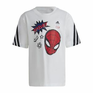 Dječja Majica Kratkih Rukava Adidas Spider-Man Bijela za Uzrast 5-6 Godina