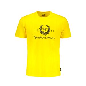 GIAN MARCO VENTURI YELLOW MEN'S SHORT SLEEVED T-SHIRT