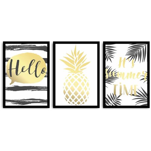 3PSCT-01 Multicolor Decorative Framed MDF Painting (3 Pieces) slika 2