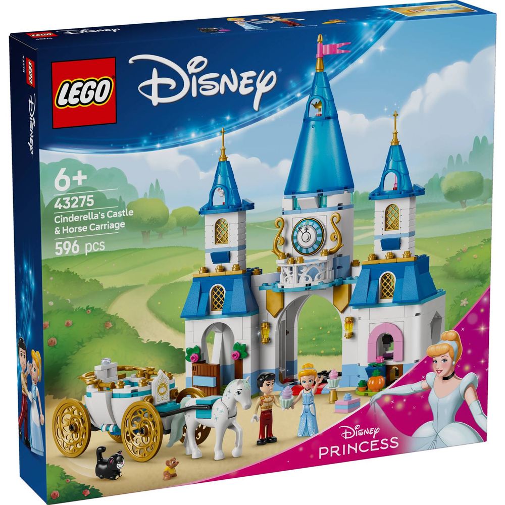 LEGO 43275 Pepeljugin dvorac i kočija sa konjem slika 1