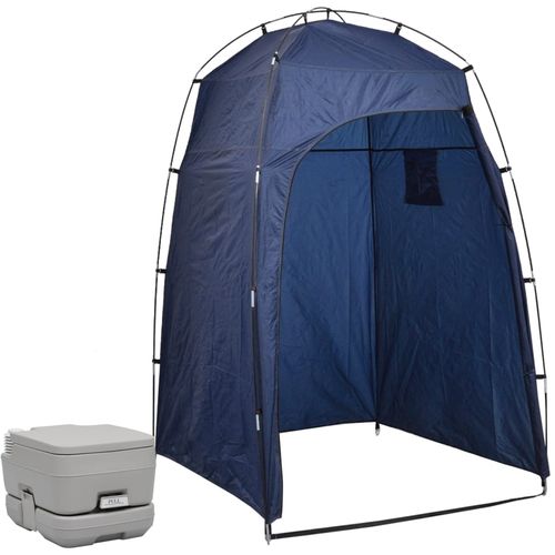 Prijenosni toalet za kampiranje sa šatorom 10 + 10 L slika 1