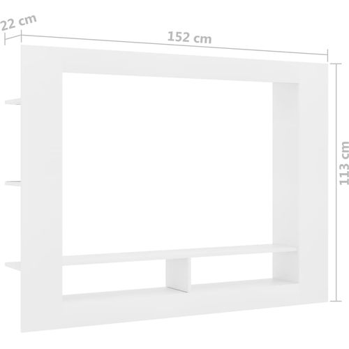 TV ormarić bijeli 152 x 22 x 113 cm od konstruiranog drva slika 22