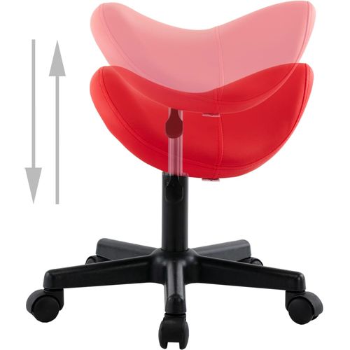 Radni stolac od umjetne kože crveni slika 27