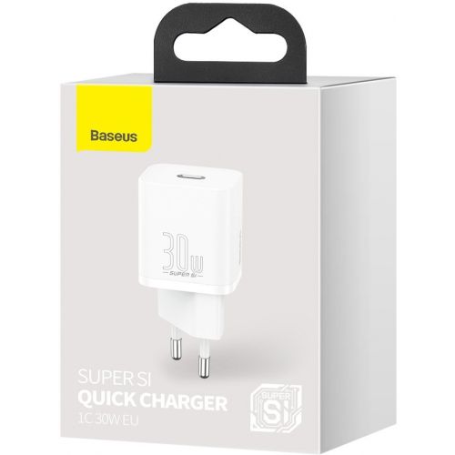 Baseus kućni punjač si usb-c qc 30w white slika 5