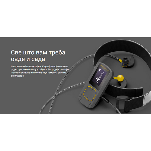 ENERGY SISTEM MP3 16GB Clip Bluetooth Sport Amber player žuti slika 6