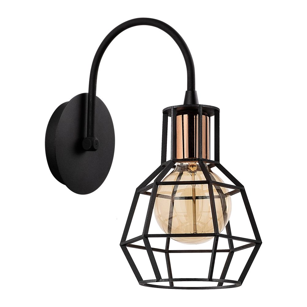 Kapadokya N-1160 Crna Bronzana Zidna Lampa slika 3