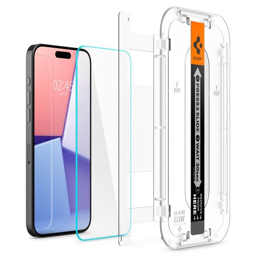 SPIGEN GLAS.TR EZ FIT Kaljeno staklo za iPhone 15 Pro Max prozirno slika 6