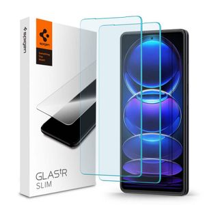 KALJENO STAKLO SPIGEN GLAS.TR SLIM 2-kom ZA XIAOMI REDMI NOTE 12 PRO 5G / 12 PRO+ PLUS 5G / POCO X5 PRO 5G CLEAR