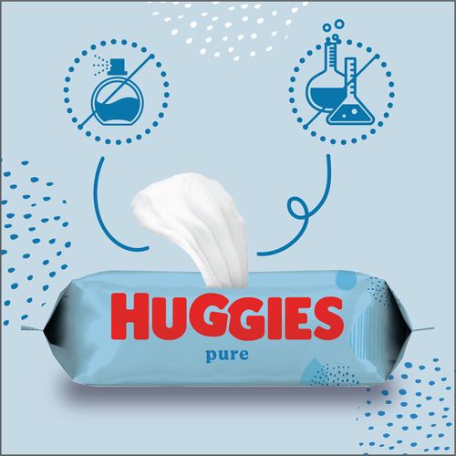 Huggies vlažne maramice  pure 10x56 XXL slika 5