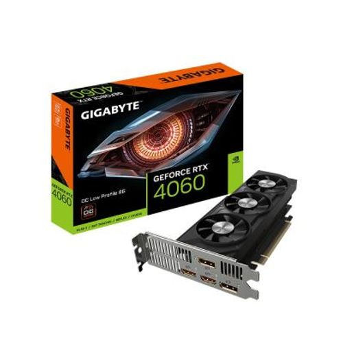 Gigabyte GV-N4060OC-8GL GeForce RTX 4060 OC 8GB, Low Profile Design with 182mm card length, Power Connector: 8 Pin slika 1