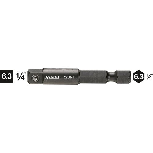Adapter za nasadni ključ, pogon (odvijač) 1/4'' (6.3 mm) pogon 1/4'' (6.3 mm) 50 mm Hazet 2238-1 slika 3