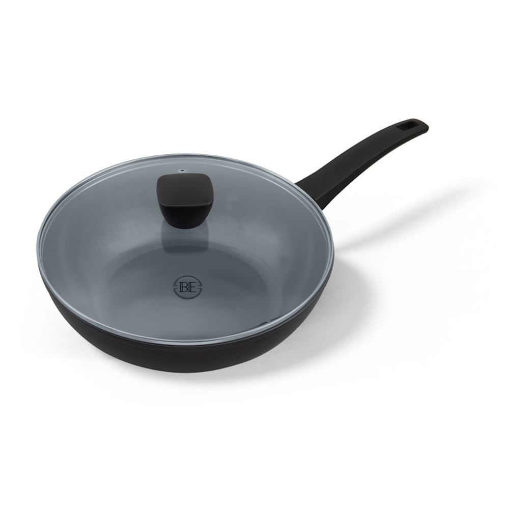 BE Living Wok tava s poklopcem Delight Black 28 cm slika 1