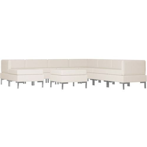 9-dijelni set sofa od tkanine krem slika 2