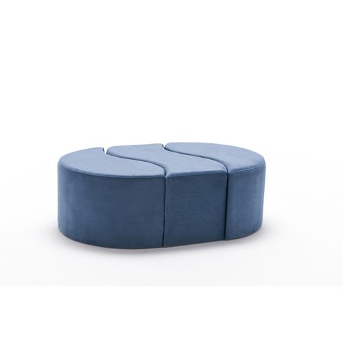 Atelier Del Sofa Tabure, Plava, Alya Puf - Blue slika 3