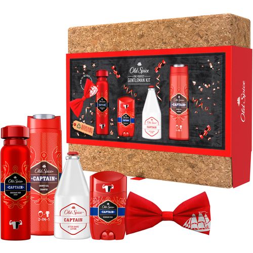 Old Spice Poklon paket za Muškarce Captain u plutenoj kutiji + leptir mašna slika 1