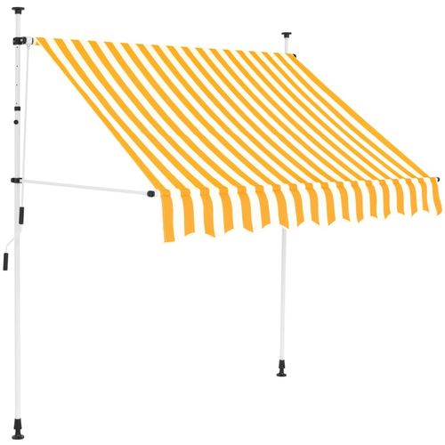 Tenda na ručno uvlačenje 150 cm narančasto-bijela prugasta slika 19