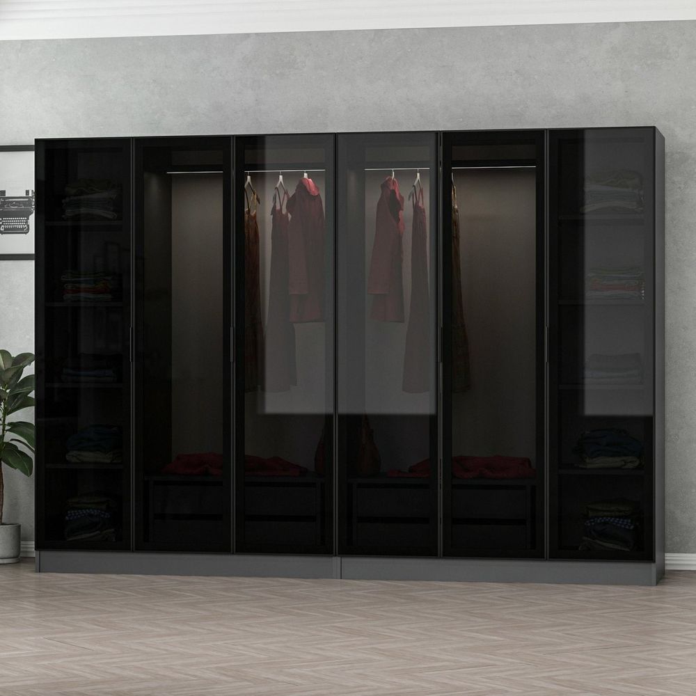Kale - 6654 Anthracite Crni Ormar slika 3