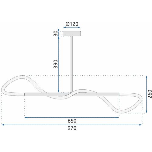 LED stropna svjetiljka App856-CP Long Black slika 9