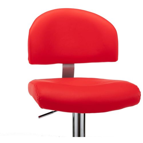 Barski stolac od umjetne kože crveni slika 30