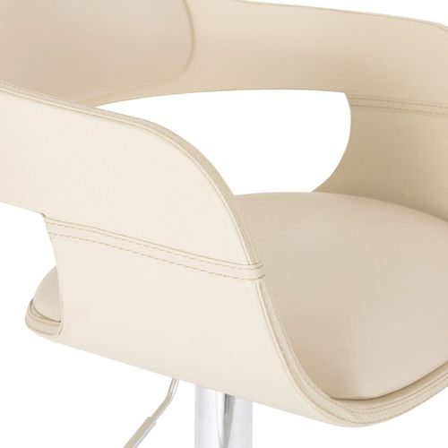Barski stolac od umjetne kože bijeli slika 44