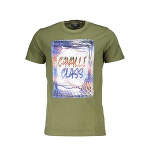 CAVALLI CLASS T-SHIRT LONG SLEEVE SHORT SLEEVE T-SHIRT MAN GREEN