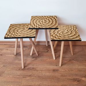 Nesting Table Set (3 komada) - Bež